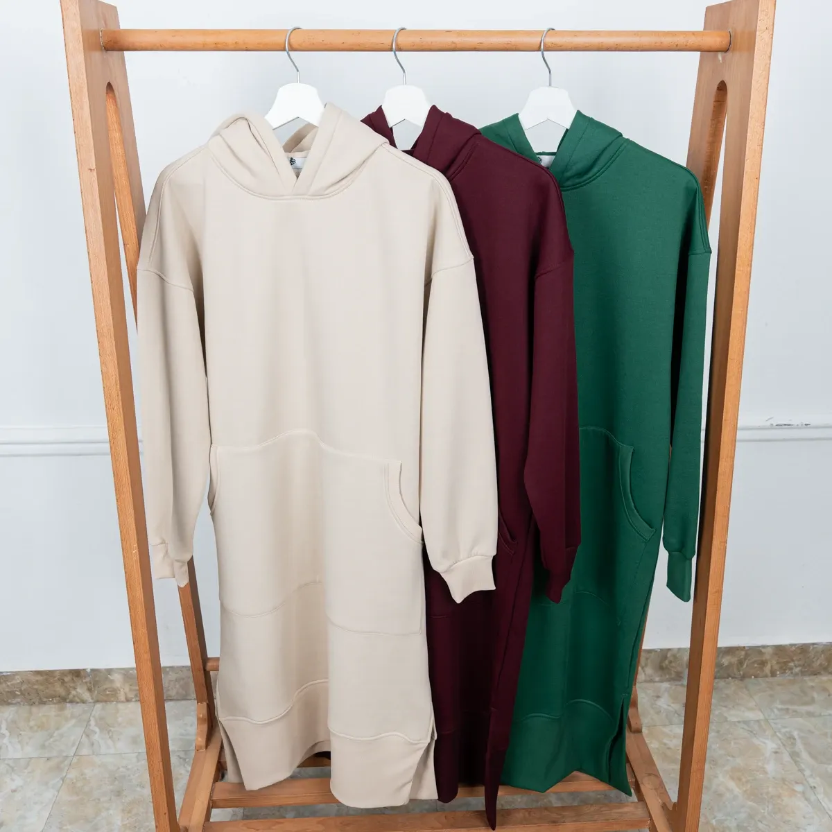 هودي دريس طويل نسائي ميلتون قطن 100%