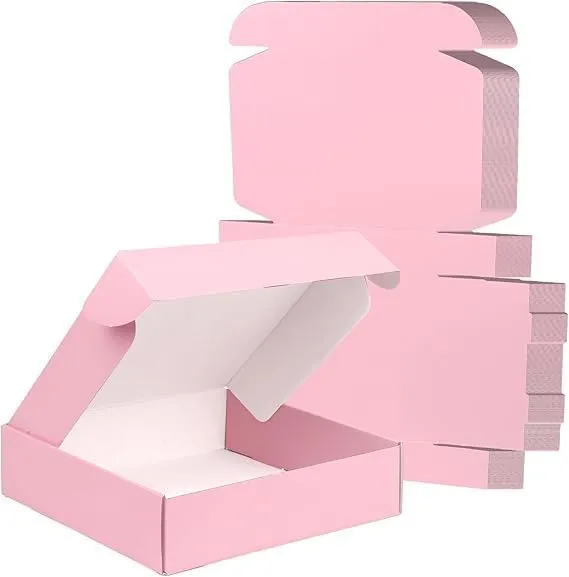 عدد 25 بوكس ملون بينك مقاس 28*21*8 دوبلكس مستورد