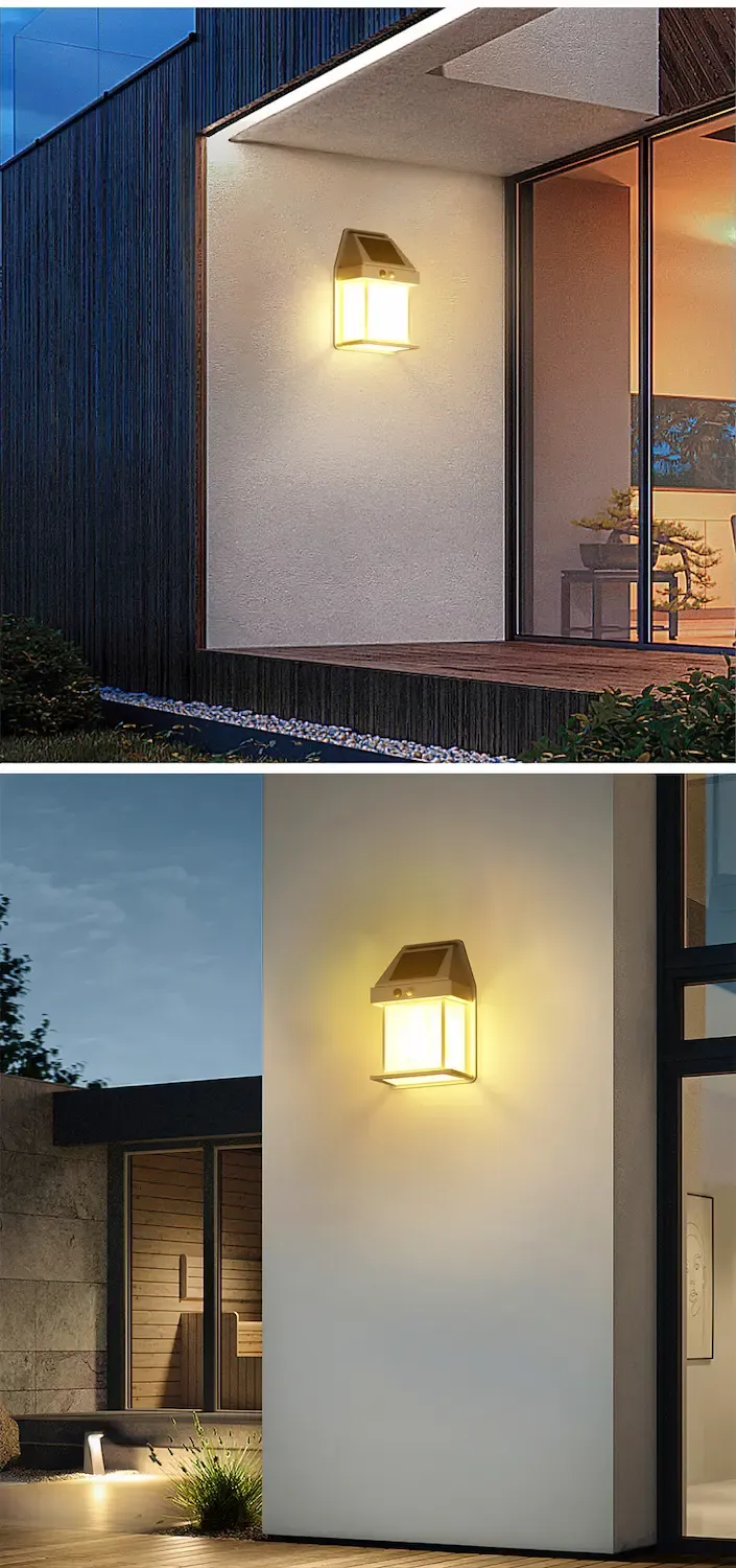 كشاف حائط شمسي بإضاءة دافئة | إنارة ذكية للمساحات الخارجية