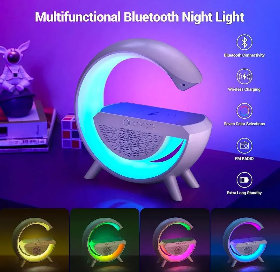 أباجورة RGB سماعة وايرلس LED | إضاءة مودرن 6 أوضاع + صوت قوي ونقي + شحن Type-C