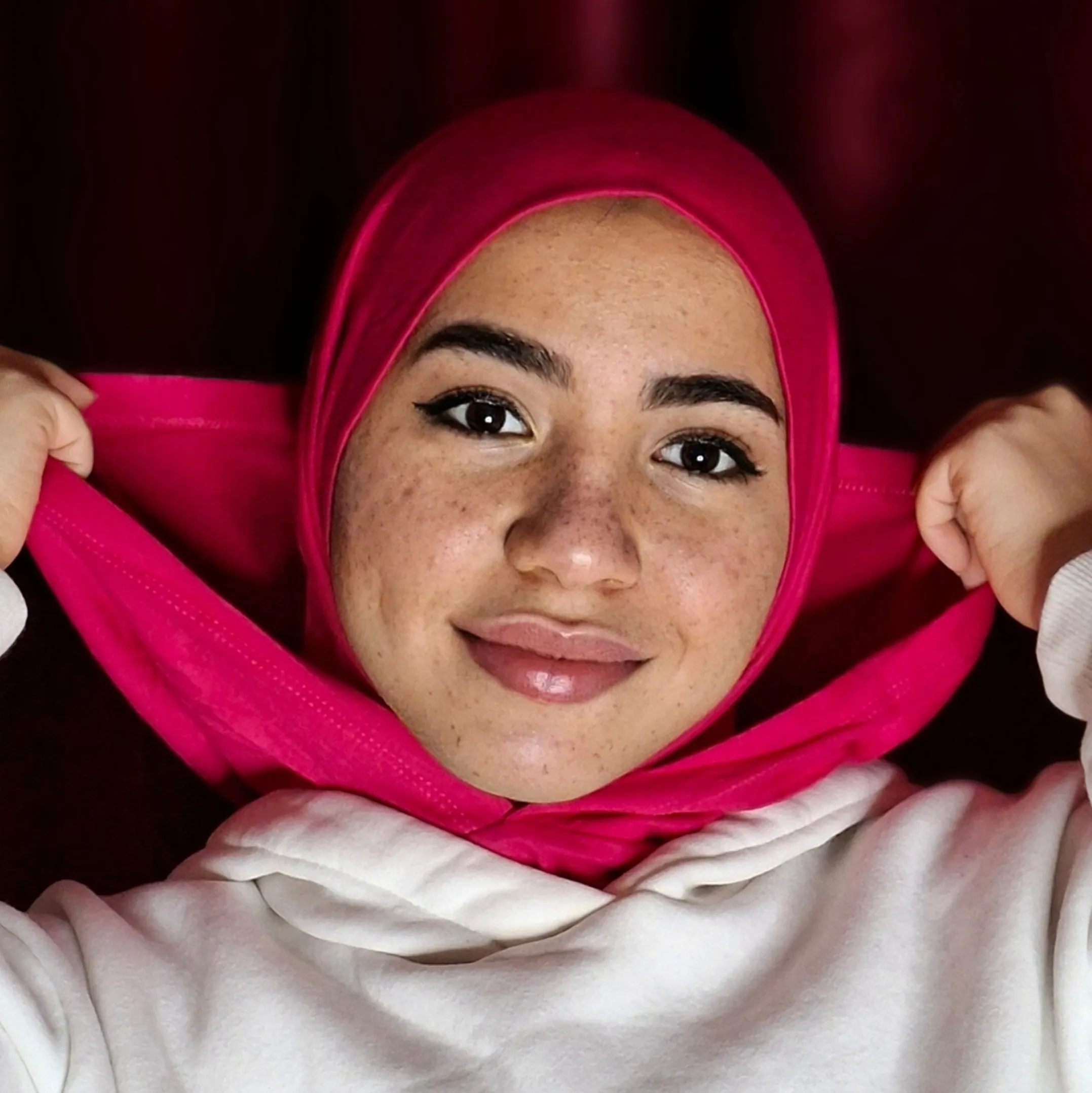 هودي حجاب - hoodie hijab ( فوشيا )