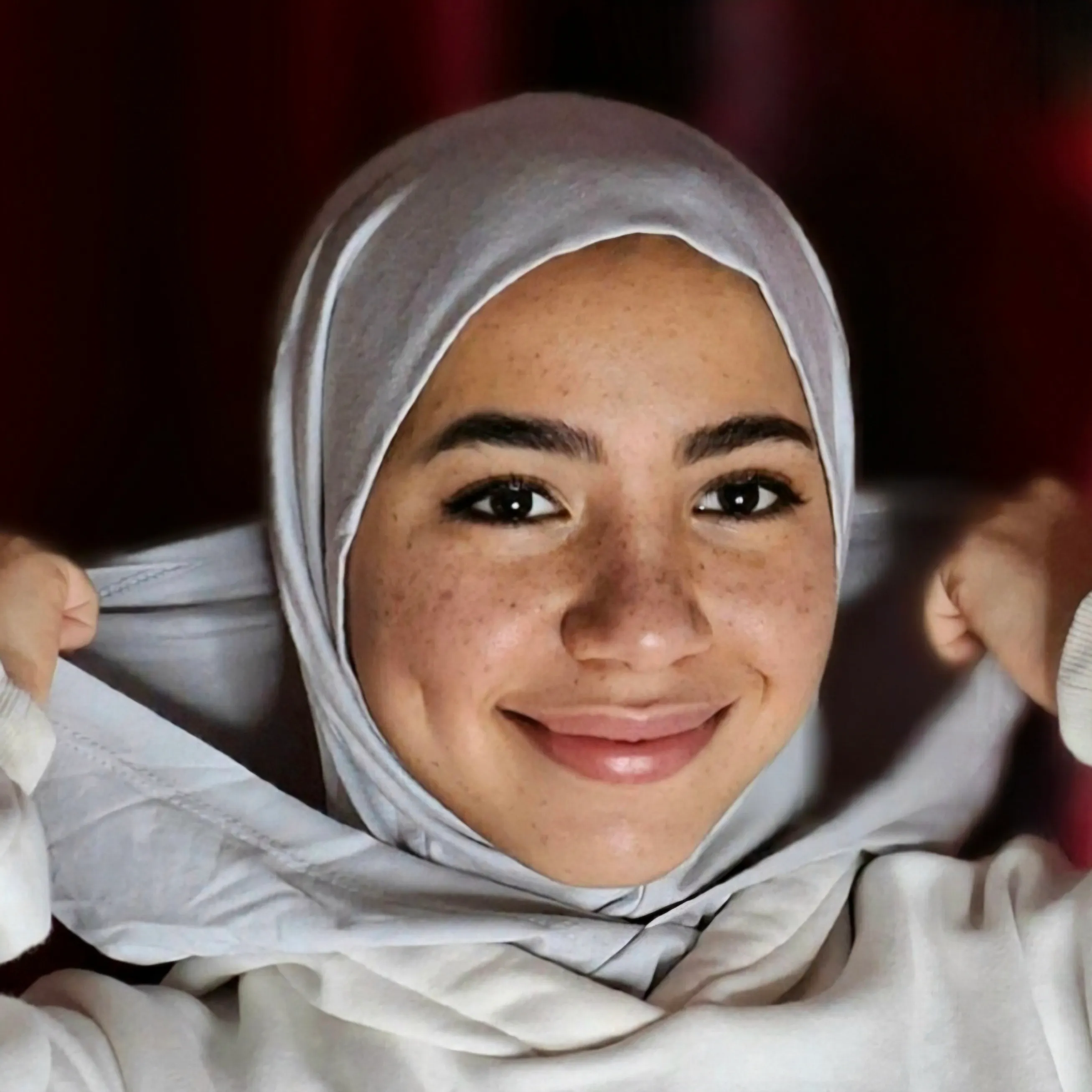 هودي حجاب - hoodie hijab ( رمادي فاتح)