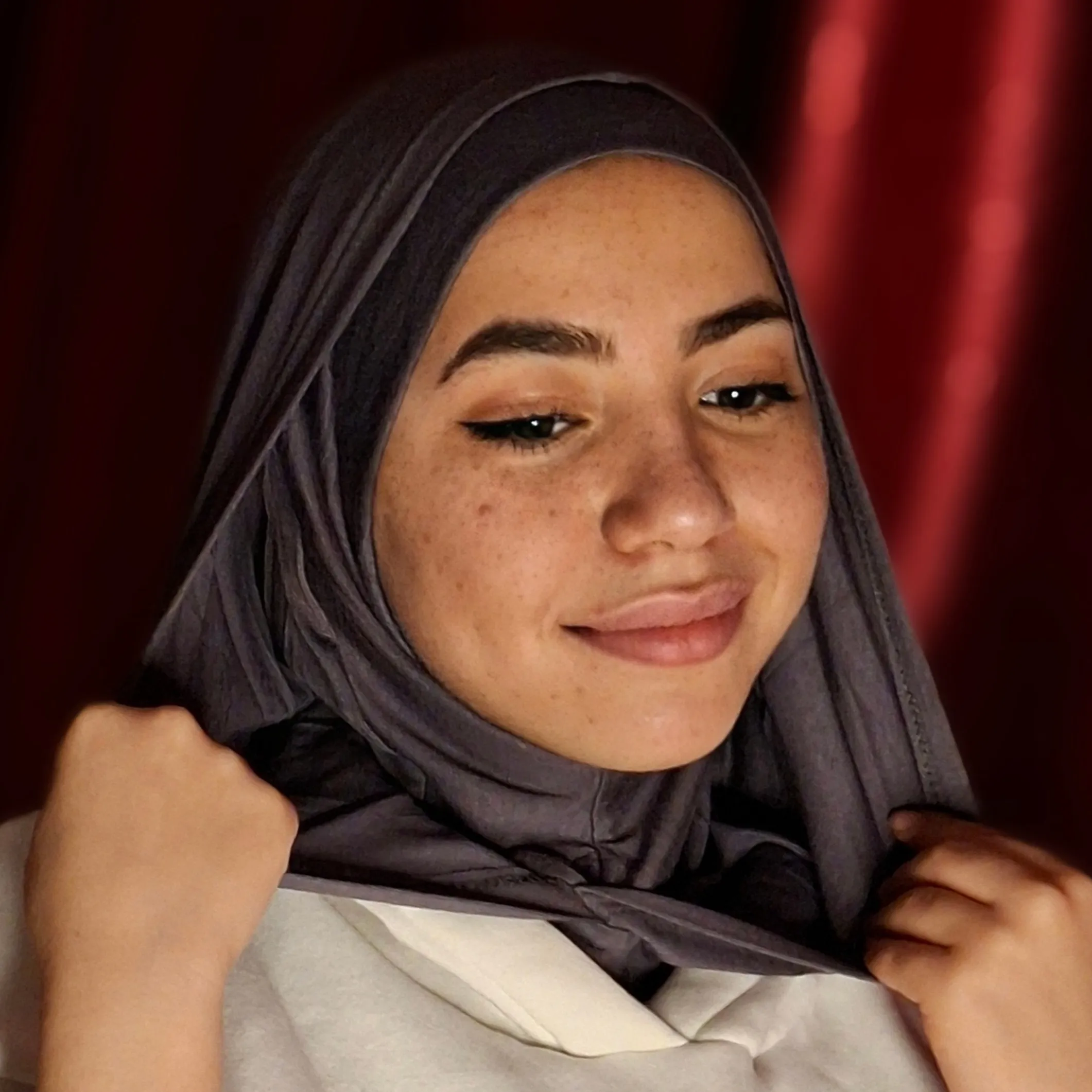 هودي حجاب - hoodie hijab ( رمادي غامق )