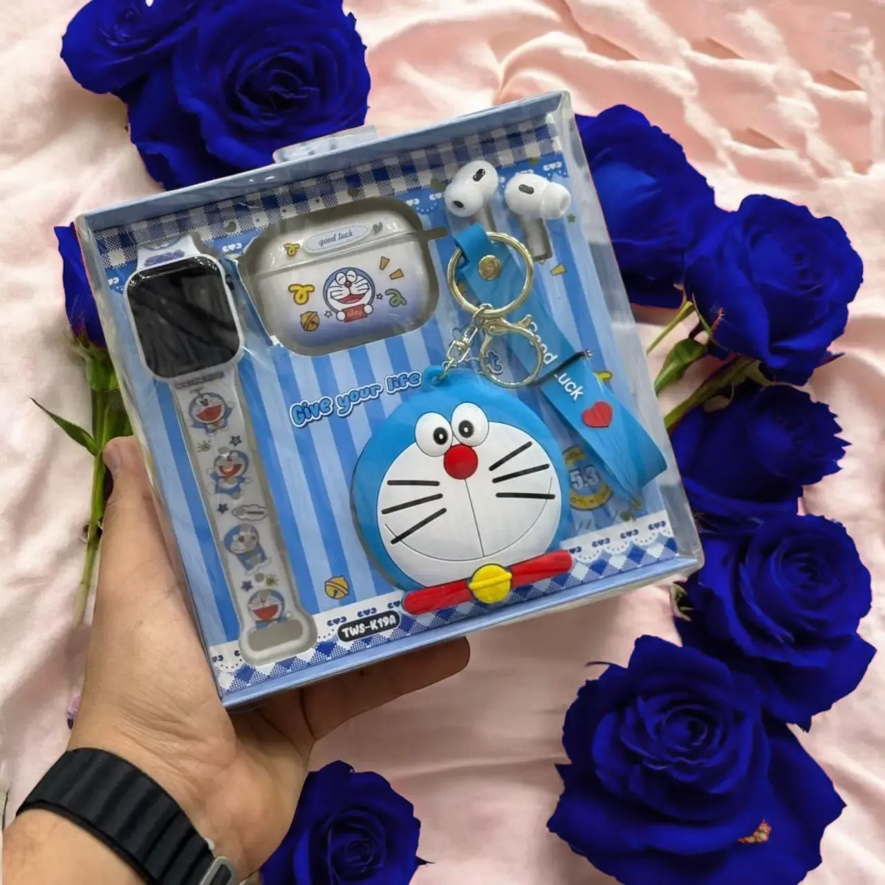 طقم ايربودز وساعة ديزني كارتونية – سماعة لاسلكية وساعة كيوت للهدايا