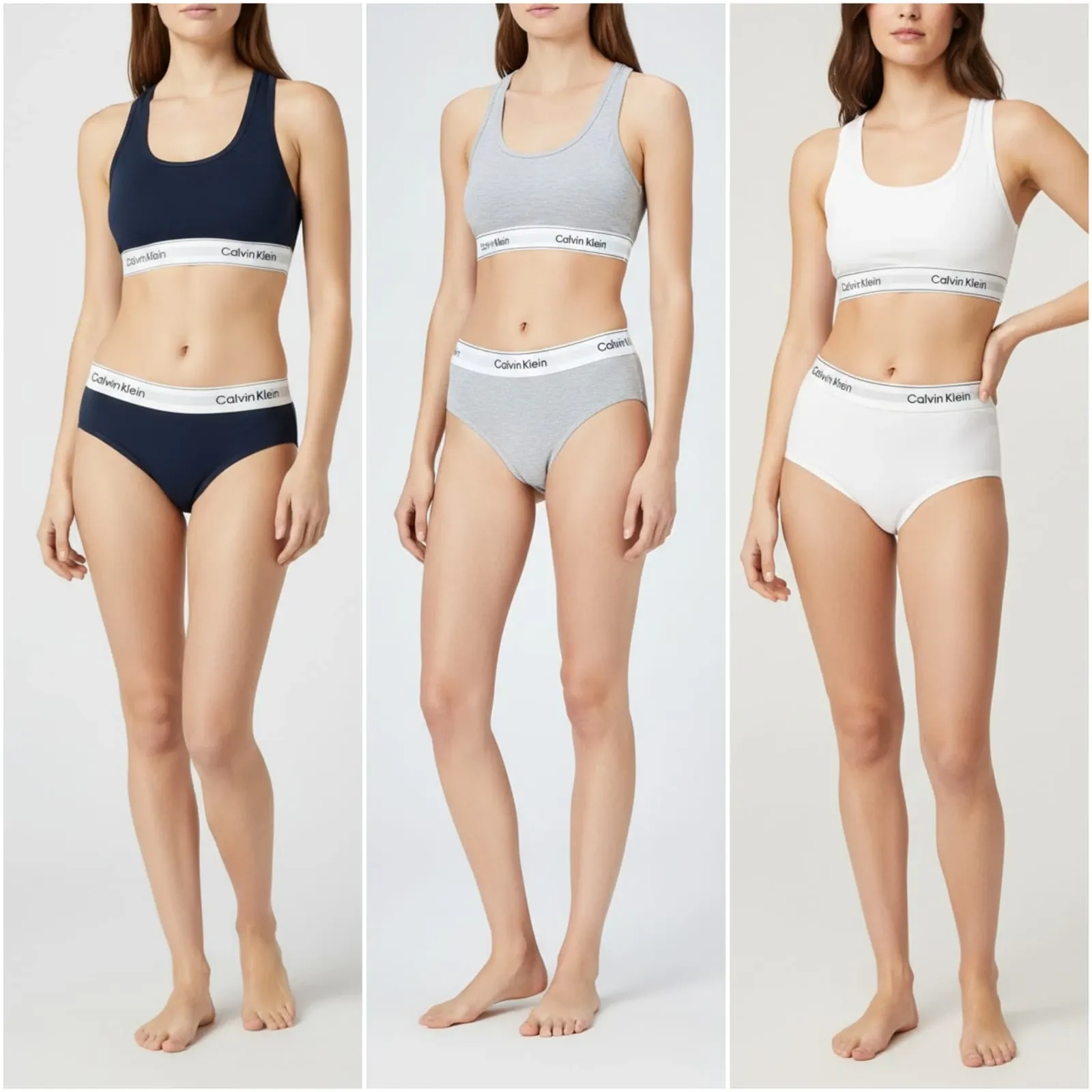 CK Woman طقم حريمي قطعتين مستورد | برا وبانتي قطن مريح