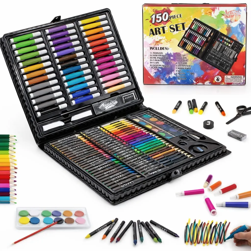 شنطة ألوان كبيرة 150 قطعة متكاملة 