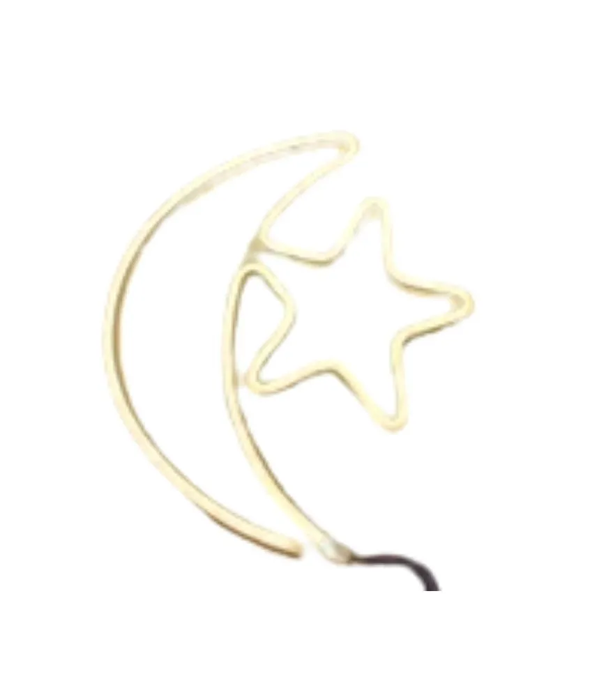 إضاءة LED ديكورية على شكل هلال ونجمة لرمضان