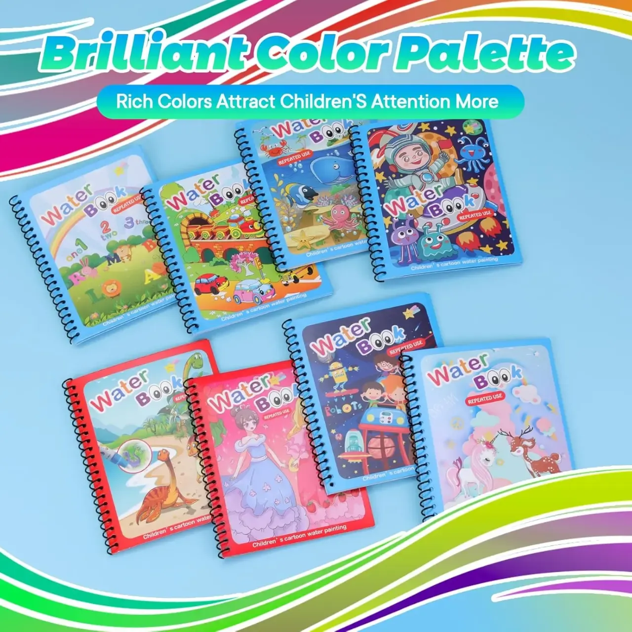 باندل 3 قطع كتاب التلوين السحري للأطفال