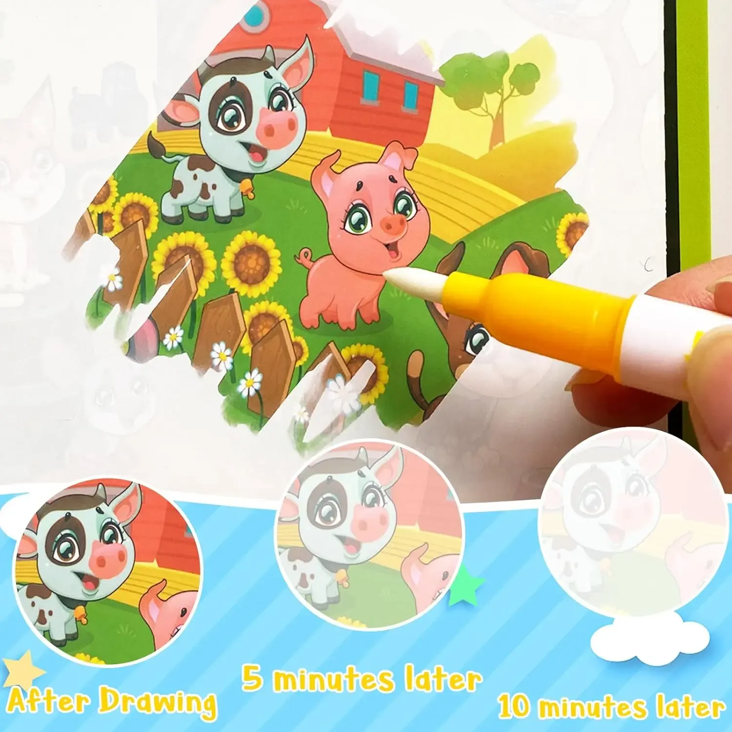 باندل 3 قطع كتاب التلوين السحري للأطفال