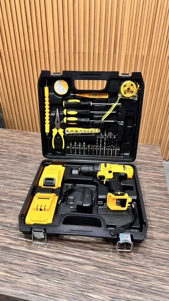 شنيور لاسلكي DUNLANDI ببطاريتين 24 فولت – 33 قطعة