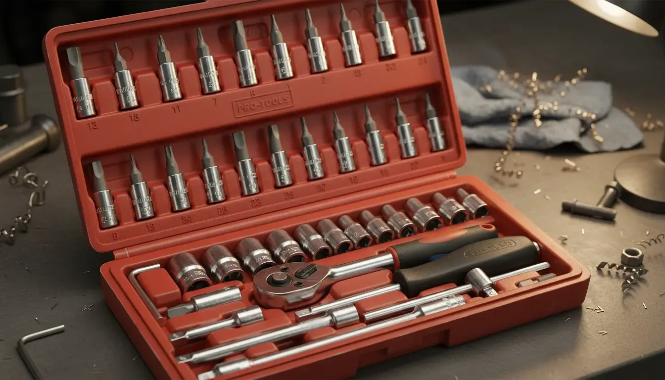 طقم معدات شنيور 46 قطعة كروم فاناديوم – عدة ميكانيكي متكاملة