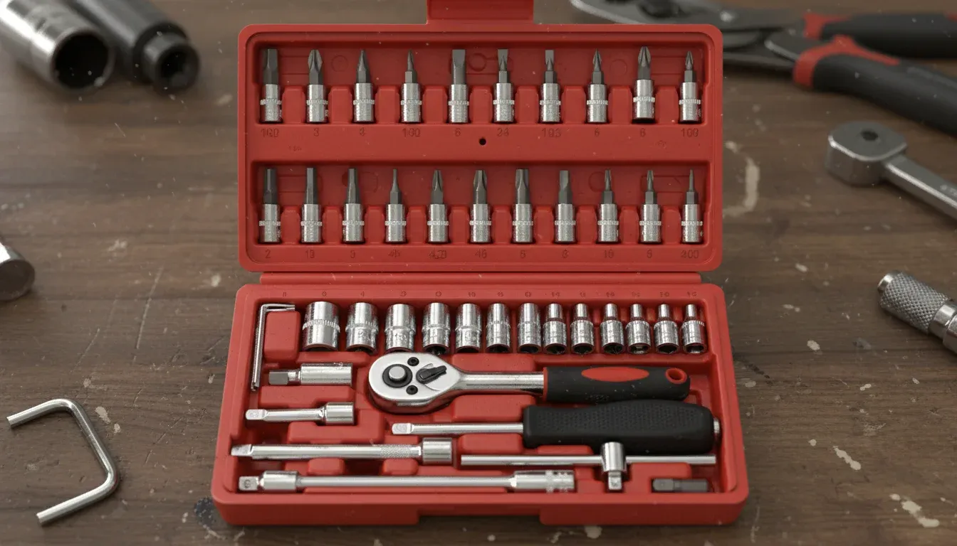 طقم معدات شنيور 46 قطعة كروم فاناديوم – عدة ميكانيكي متكاملة