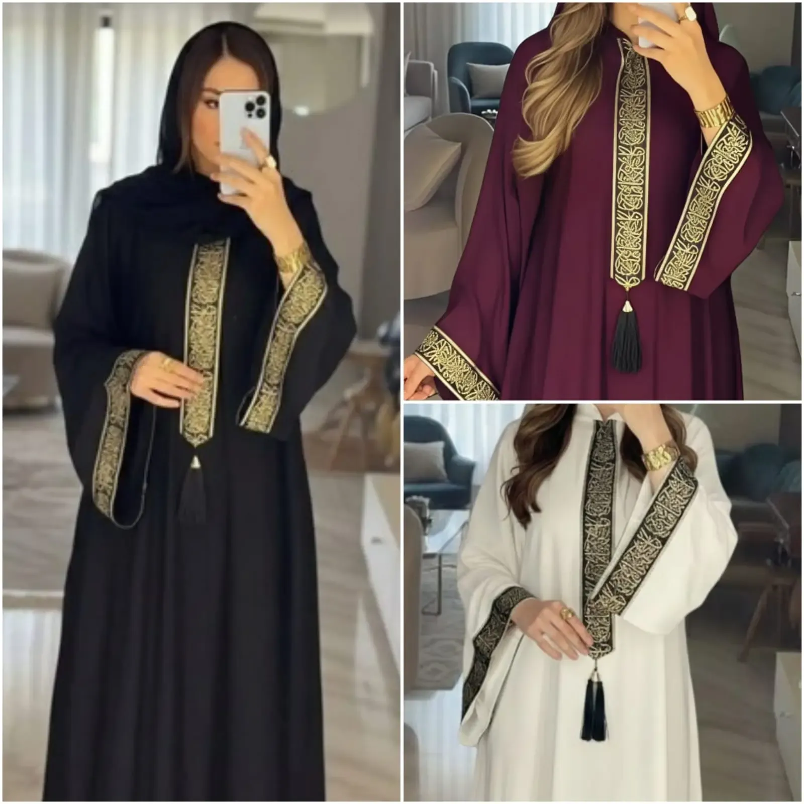 عباية كتان مستورد للسيدات – عباية الملكة أنيقة ومحتشمة
