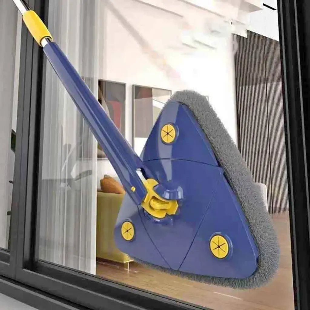 مساحة تنظيف مثلثة 360 درجة مع 2 غيار مايكروفايبر