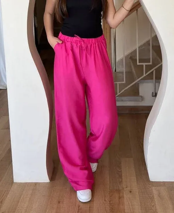 بنطلون حريمي كتان Bliss Pants صيفي مريح تريندي