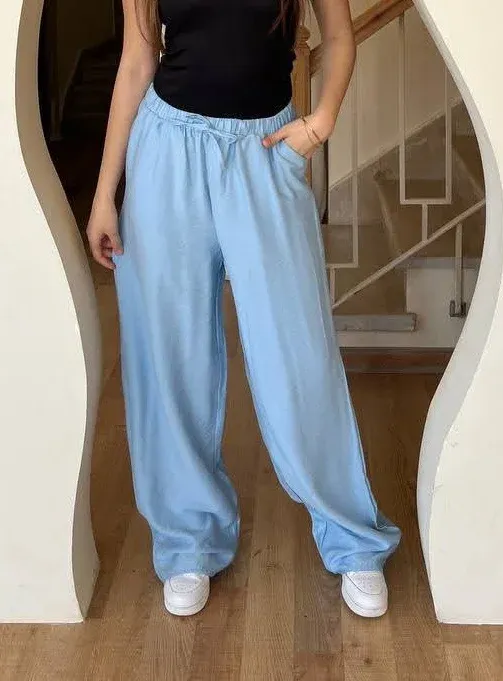 بنطلون حريمي كتان Bliss Pants صيفي مريح تريندي