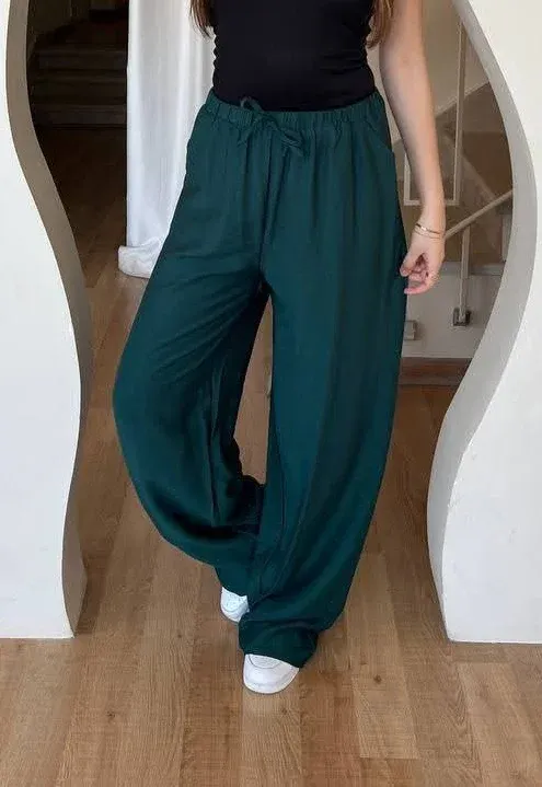 بنطلون حريمي كتان Bliss Pants صيفي مريح تريندي