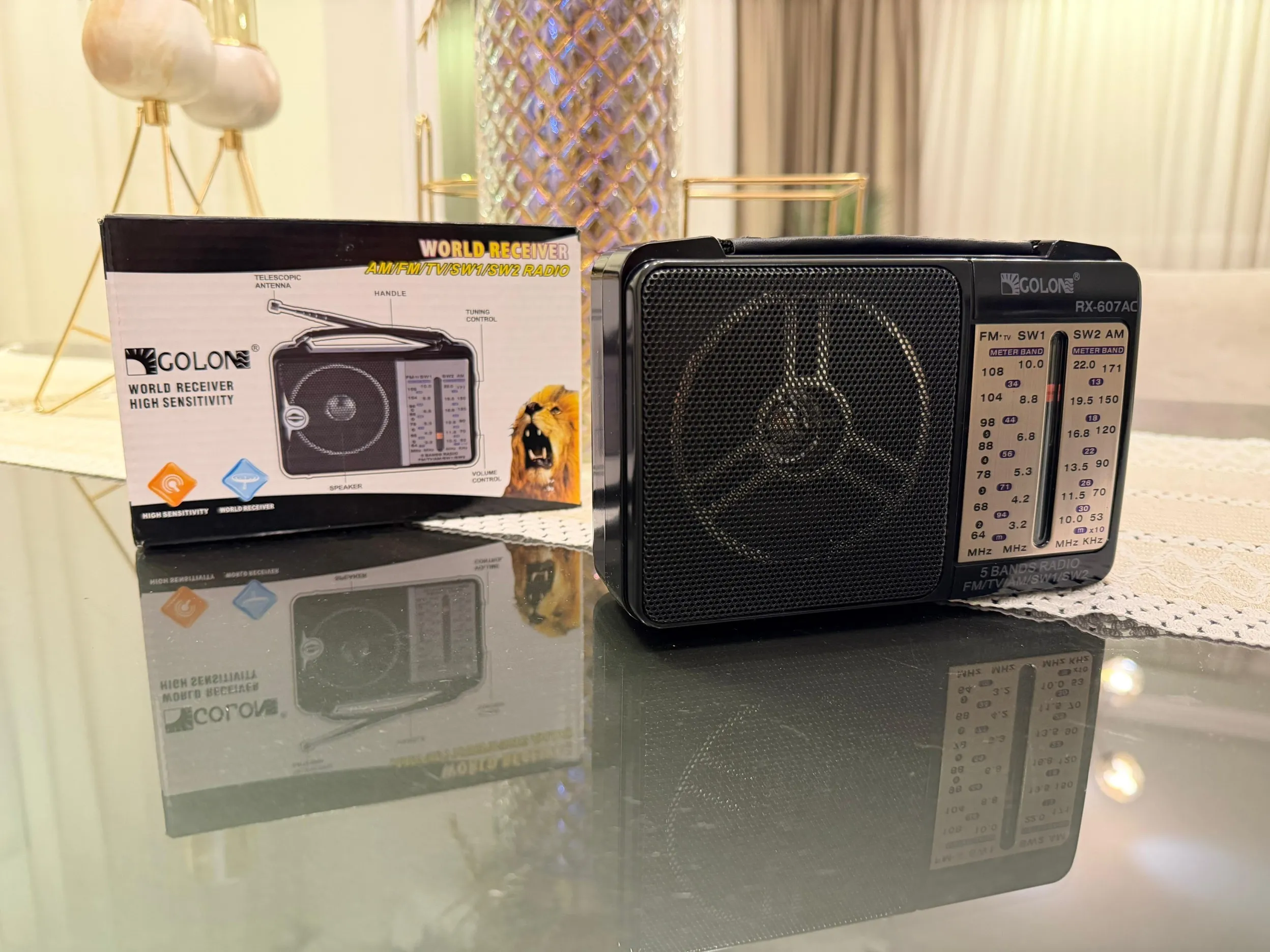 راديو جولون يعمل بالكهرباء او البطاريه