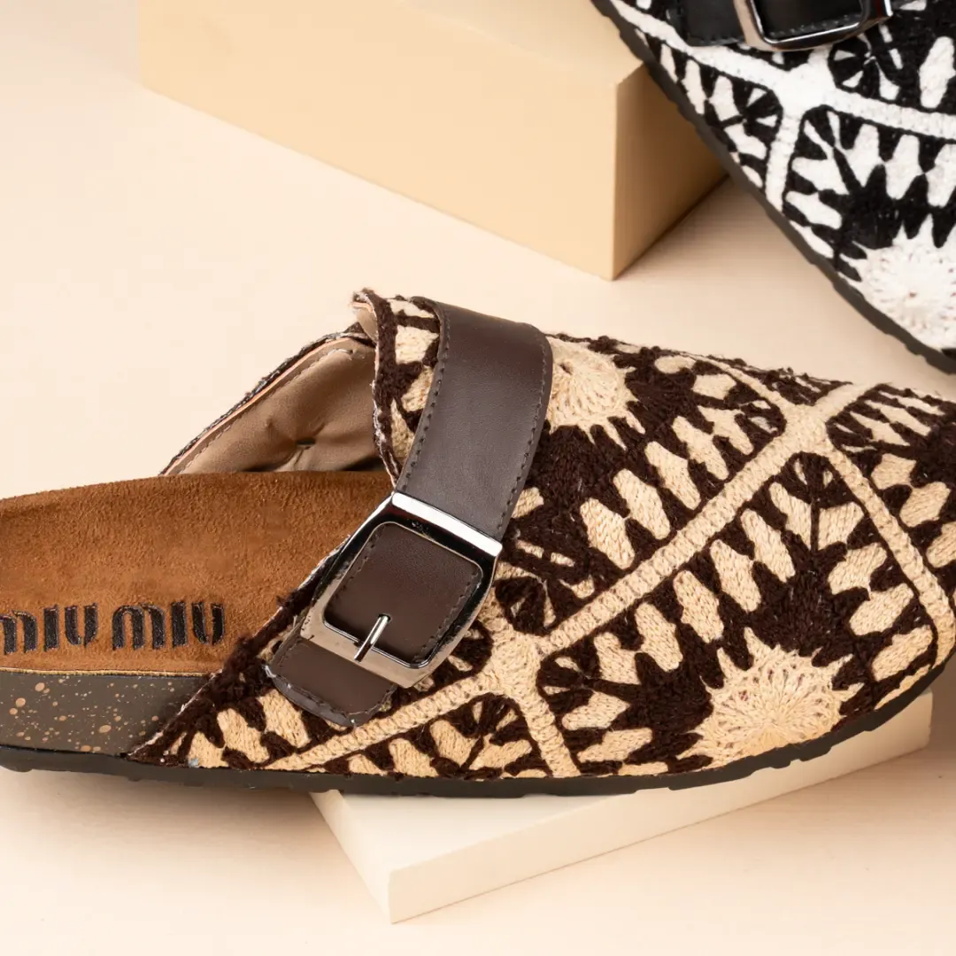 صابوه حريمي شمواه Crochet Clogs مريح وخفيف