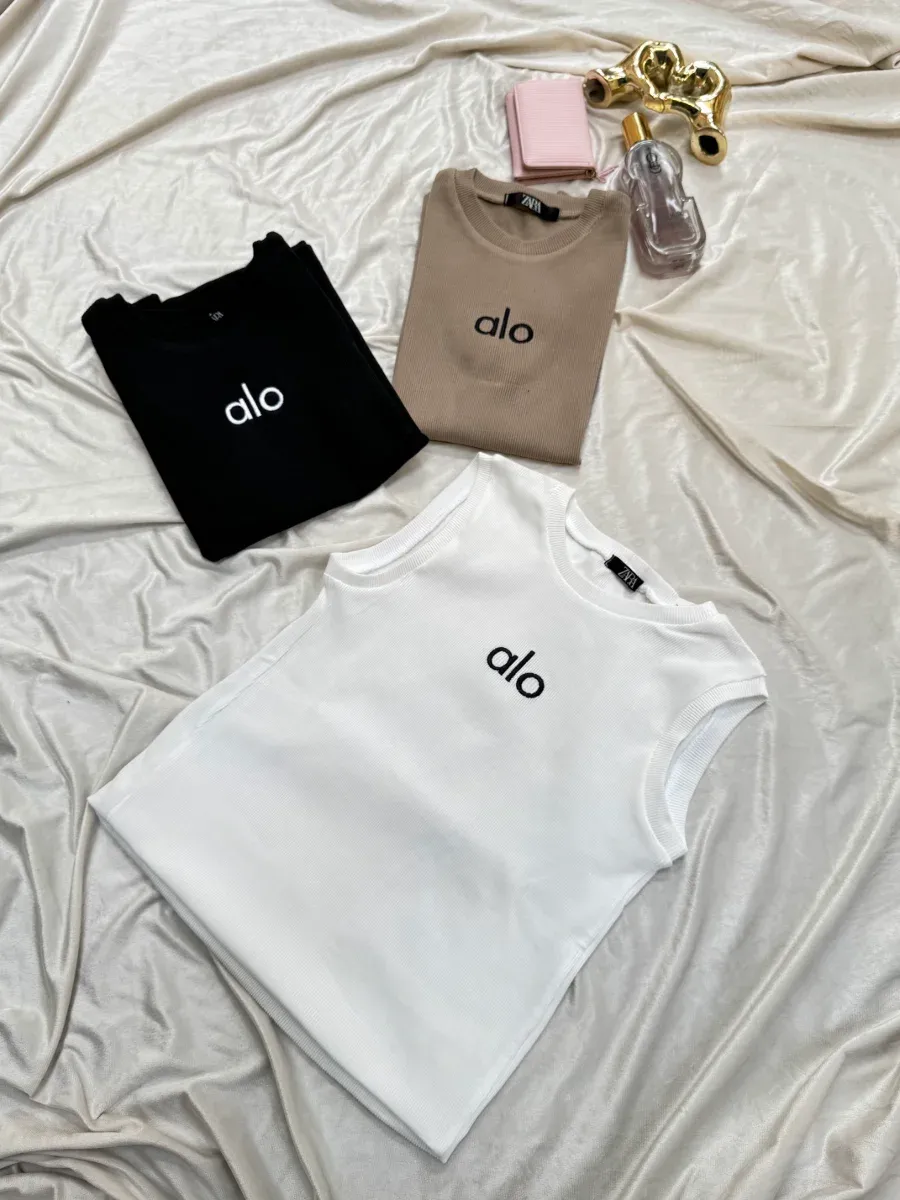 بادي كت حريمي Basic Top Cut ALO قطن رب مضلع One Size