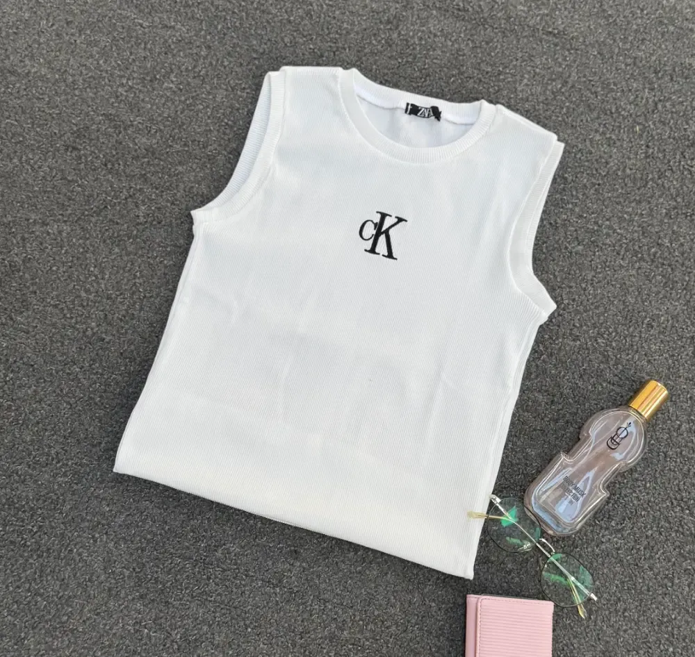 بادي كت حريمي CK Top Cut قطن مضلع مريح Basic