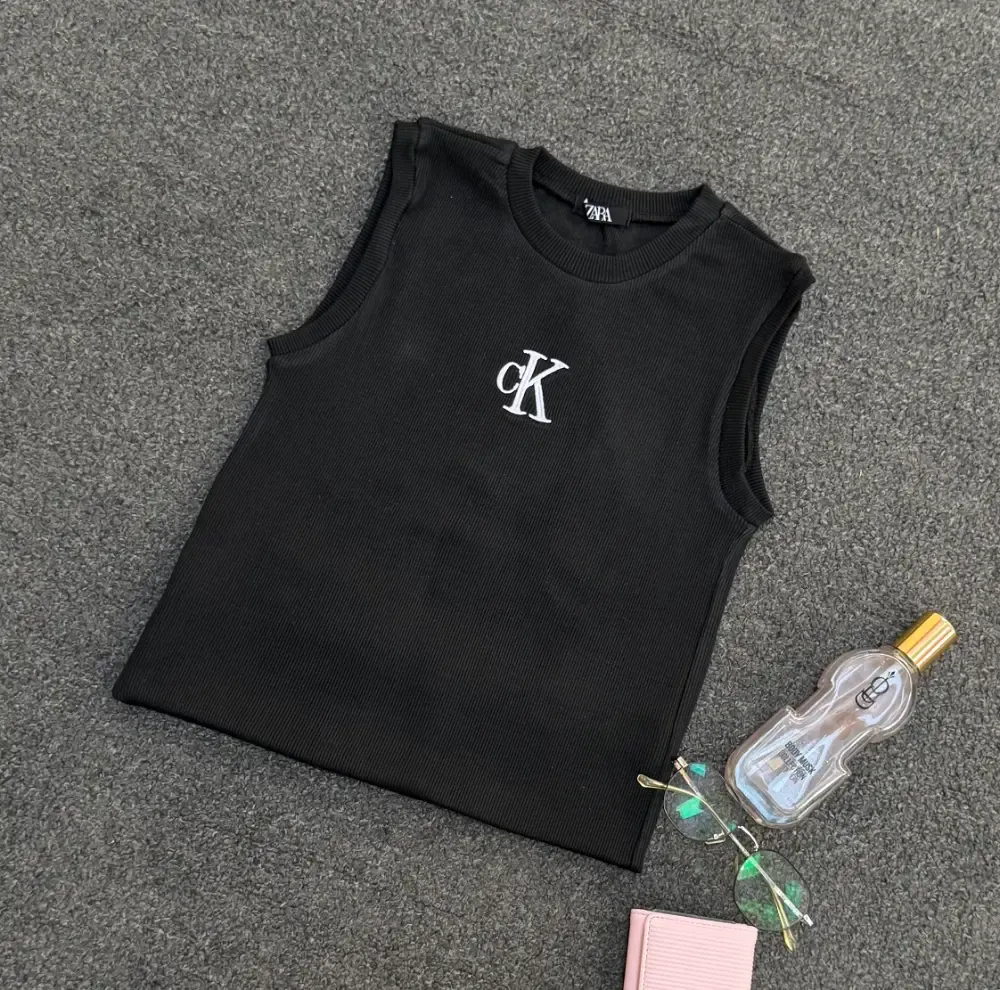 بادي كت حريمي CK Top Cut قطن مضلع مريح Basic