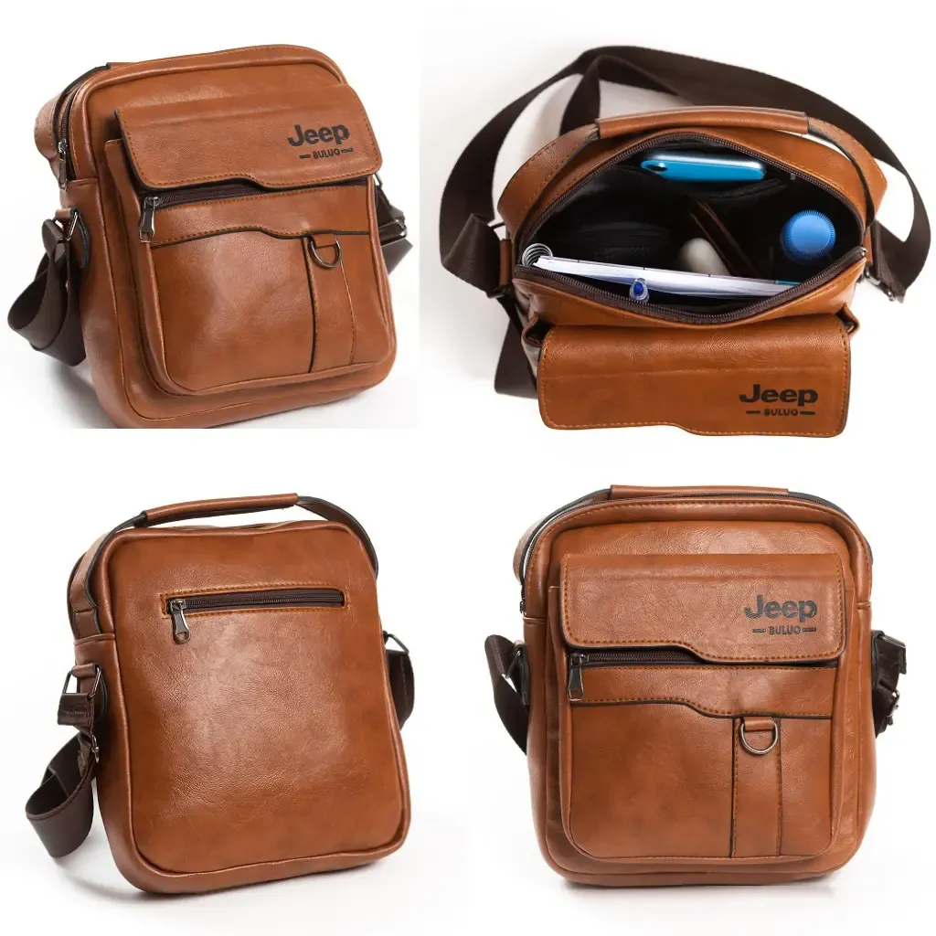 شنطة كروس جيب رجالي جلد مستورد Jeep Cross Bag